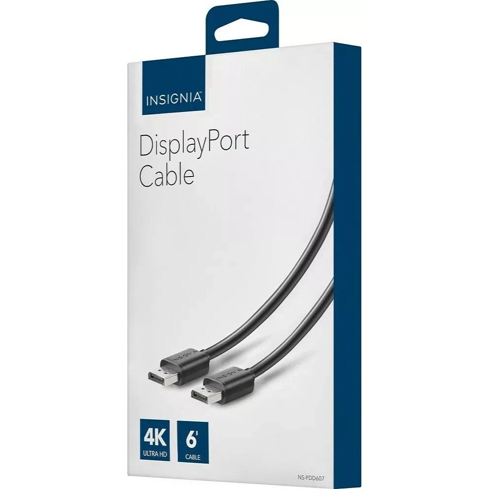 Insignia 6ft 4K Ultra HD DisplayPort Cable - Black (NS-PDD607)